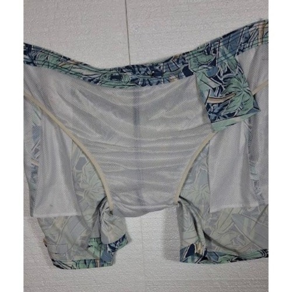 Vineyard Vines Mens Large BlueGreen Surfboard Palm Tree Print Swim Trunks Shorts - Picture 6 of 6